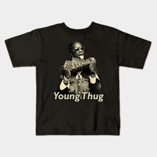 Young Thug vintage (black white design) Kids T-Shirt